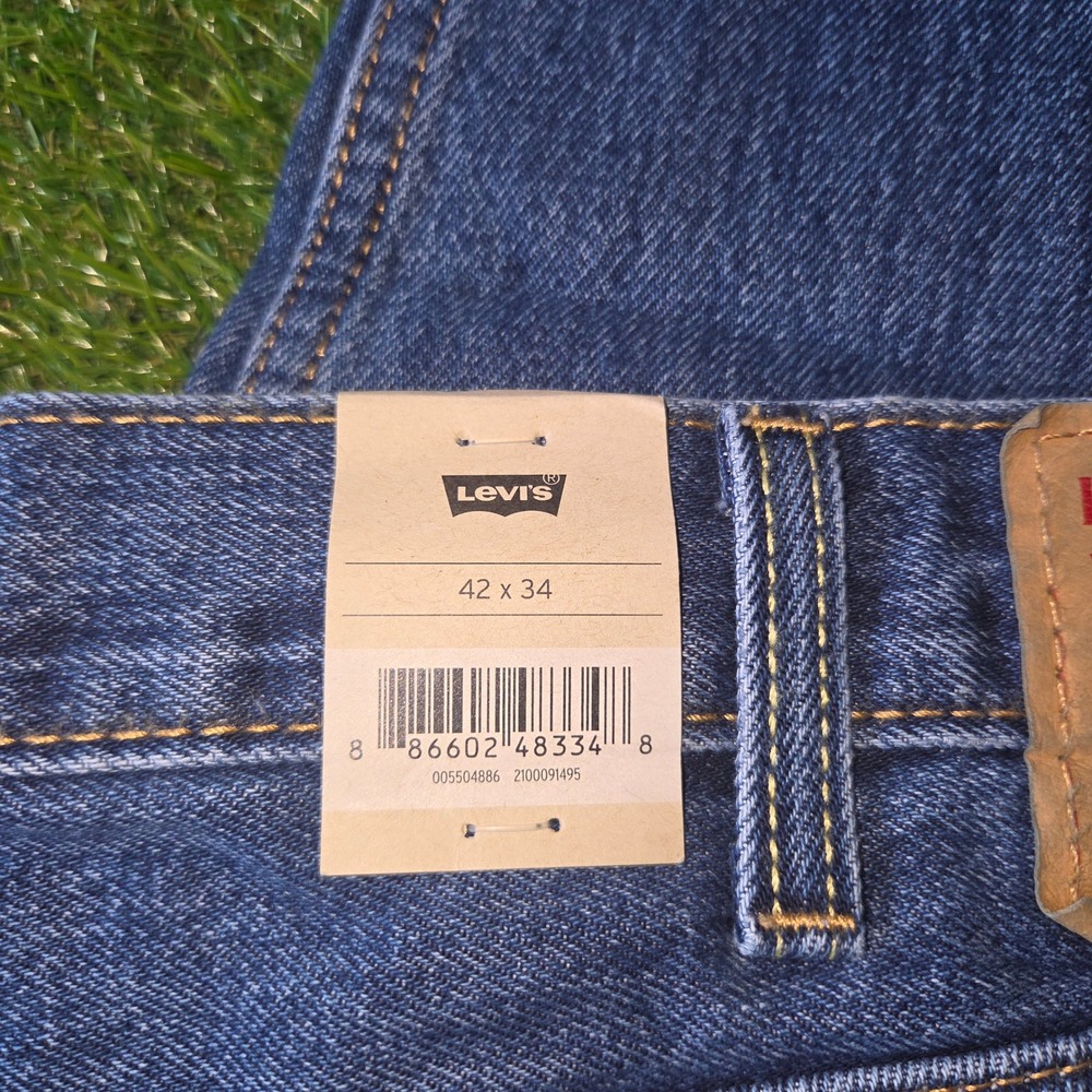 Levi's 550 Relaxed Fit 42x34 Men's Cotton Straight Leg Jeans Dark Stonewash NWT - Picture 6 of 7